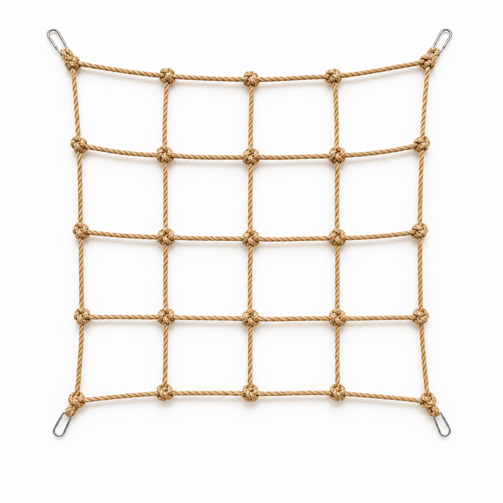 Natural Bird Perch with Hanging Chew Toys | Hemp Rope Enrichment Perch for Parrots