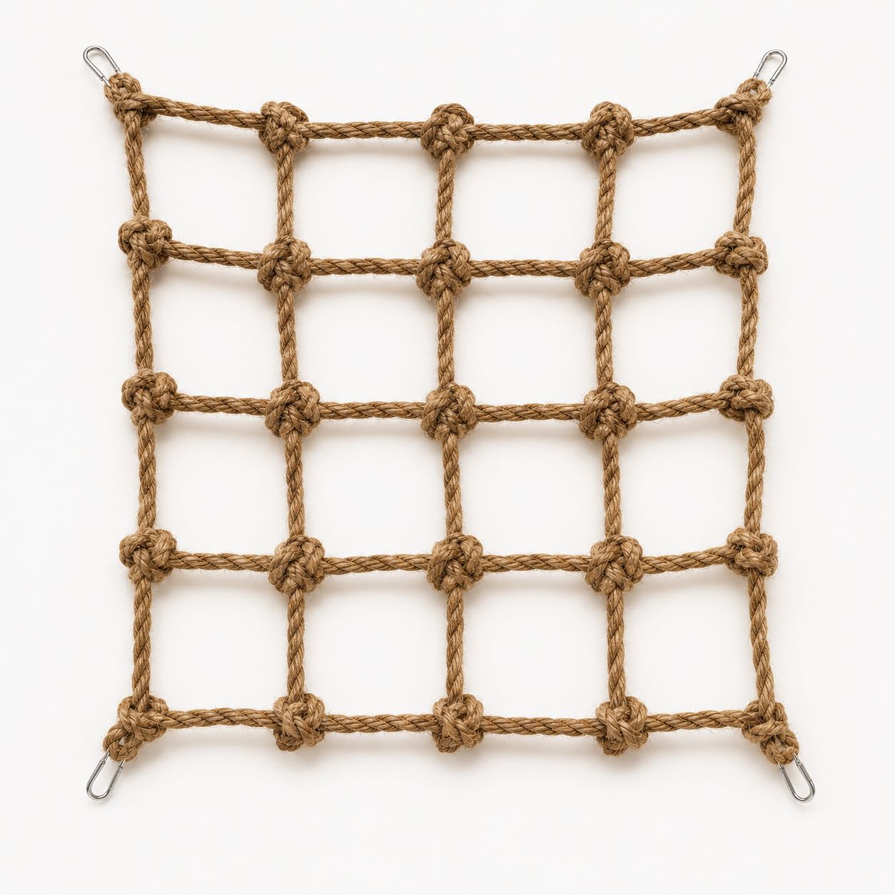 Natural Bird Perch with Hanging Chew Toys | Hemp Rope Enrichment Perch for Parrots